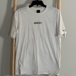 Oakley White Tee with Green Logo